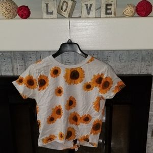 Open Back Sunflower Crop Top